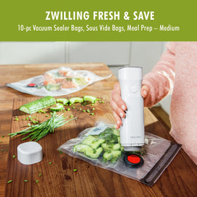 ZWILLING Fresh and Save medium bag and vacuum pump valve for fast air removal