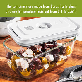 ZWILLING ovenproof glass container works without lid for serving