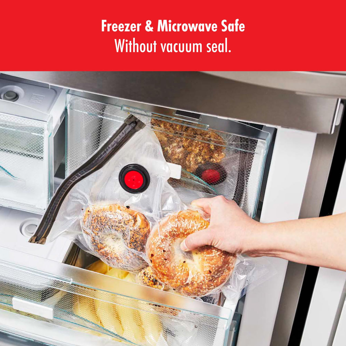 Zwilling Fresh & Save sous vide use enables precise cooking prep in bags.