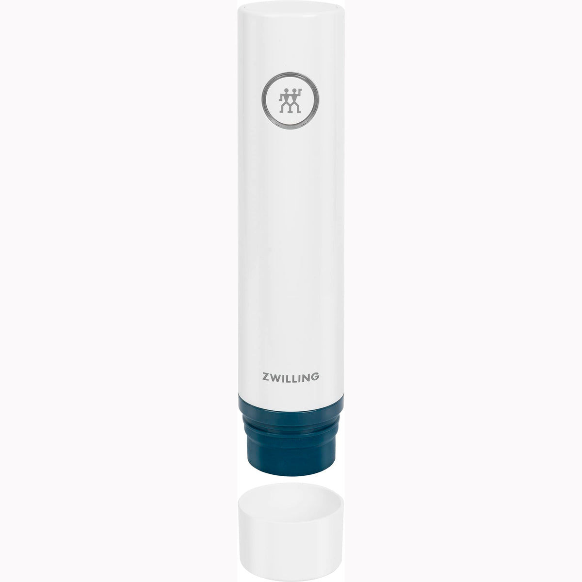 ZWILLING Fresh & Save vacuum pump with sea-inspired blue design for fresh storage.