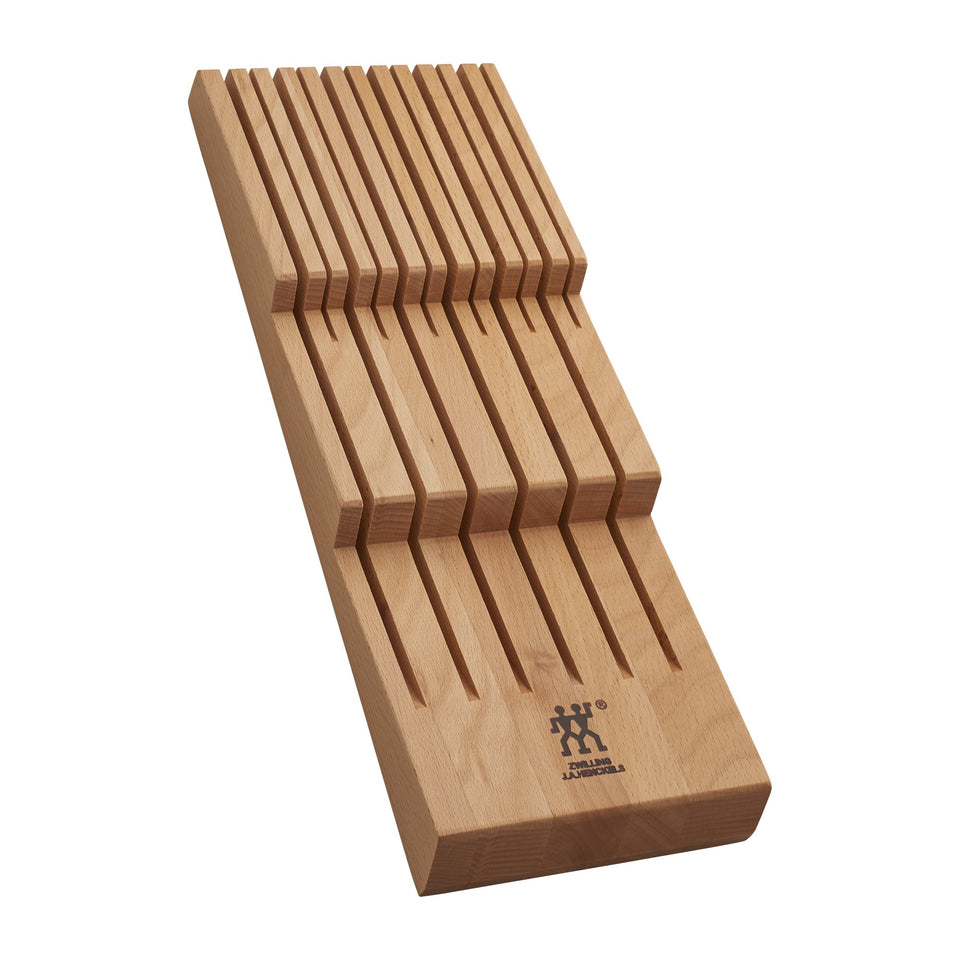 ZWILLING In-drawer Knife Organizer top view with 12-slot layout protecting blades.