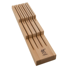 ZWILLING in-drawer knife organizer 8-slot for safe, accessible blade storage.