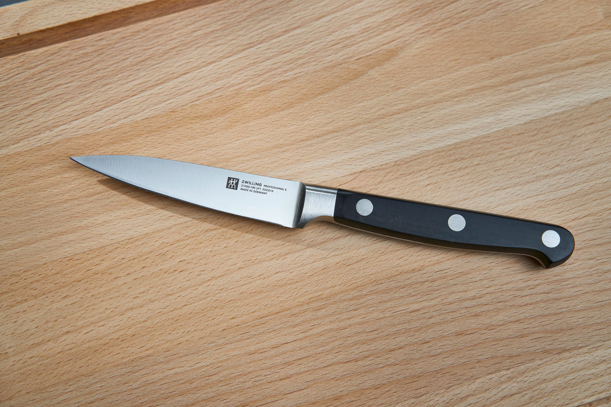 Zwilling Professional S hand-wash recommended to preserve edge and finish.