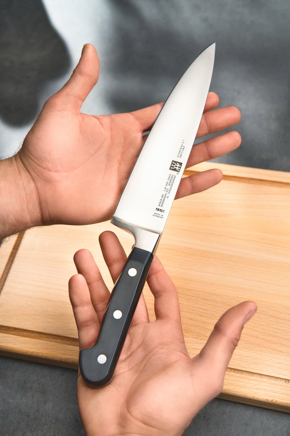 Zwilling Professional S German-made knives with durable stainless steel.
