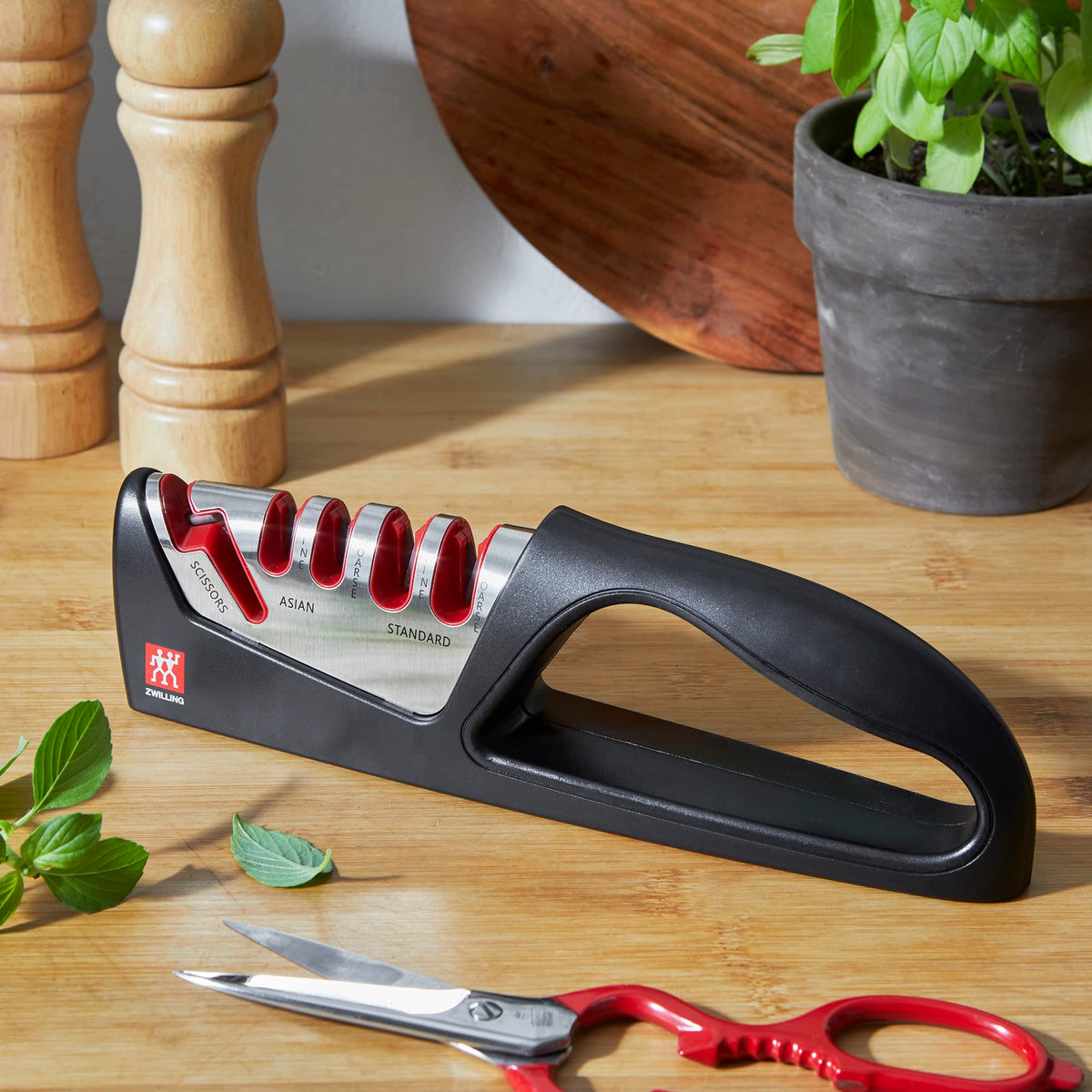 ZWILLING scissors slot sharpener for safe, precise edge restoration of scissors