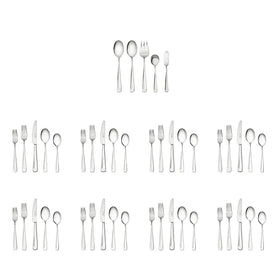 ZWILLING Silvano 45pc set on a dining table with corrosion-resistant stainless steel.