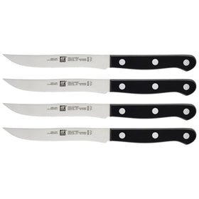 ZWILLING Twin Gourmet steak knives set of four for precise, comfortable slicing.