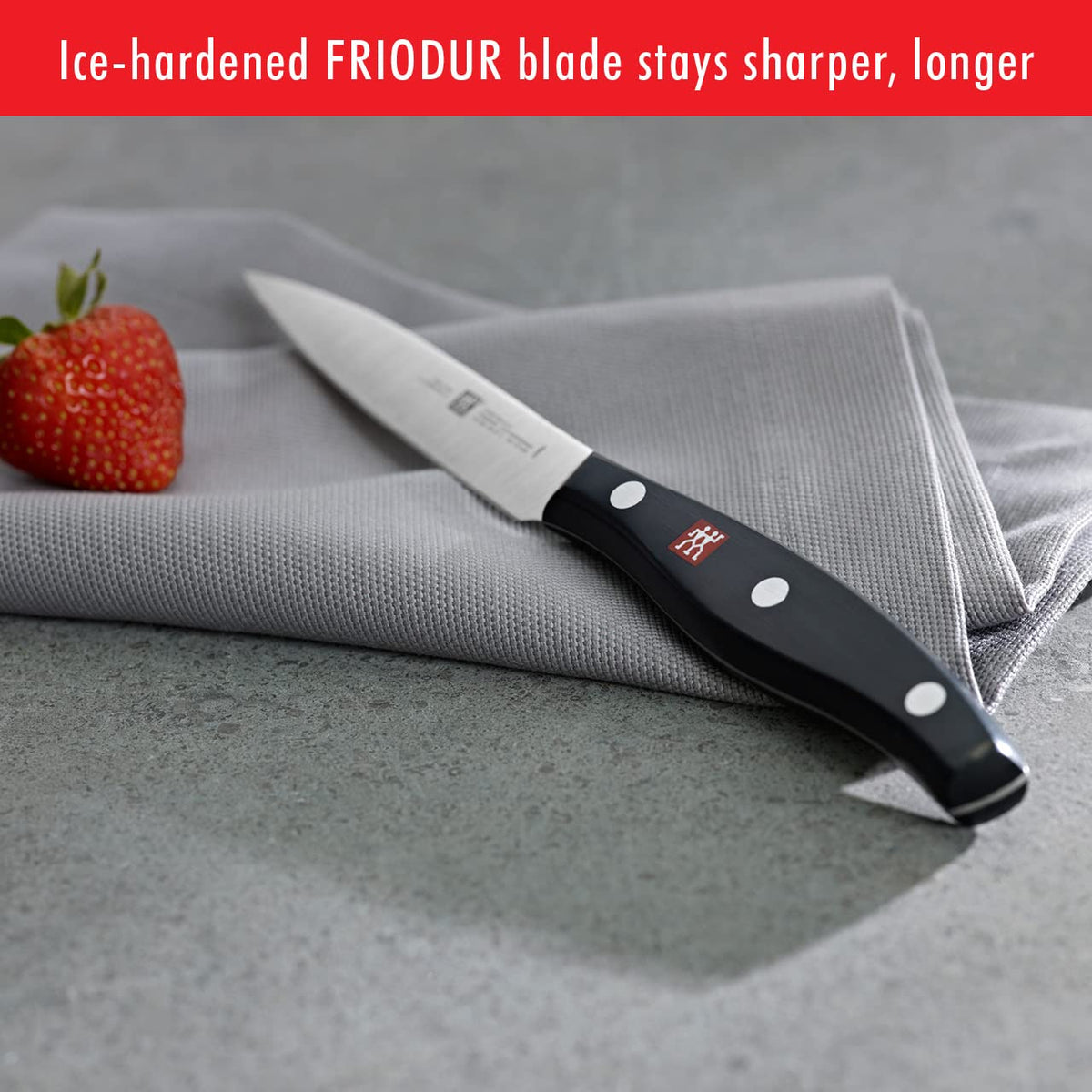 ZWILLING Twin Signature 4-inch paring knife in a drawer for easy access