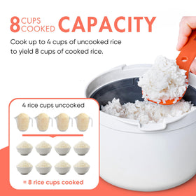 Zwippy built-in paddle simplifies draining rice, pasta, and vegetables.