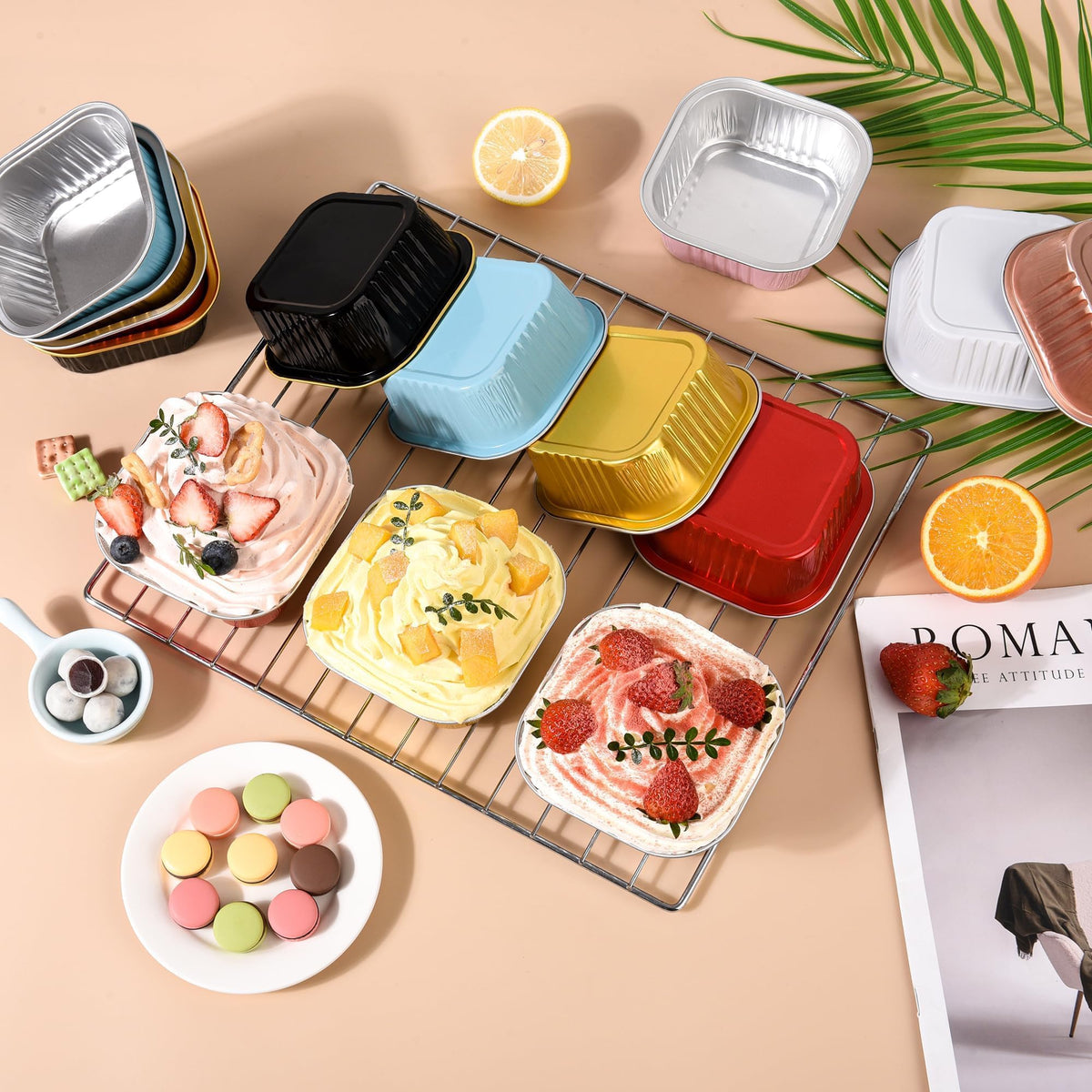 ZWYSLFCY clear lids allow viewing of desserts