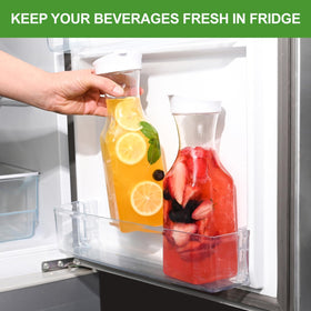 ZWYSLFCY fridge-door friendly carafe fits door storage.