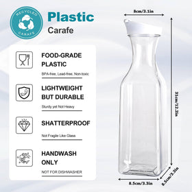 ZWYSLFCY square-base carafe with airtight lid fits fridge doors securely