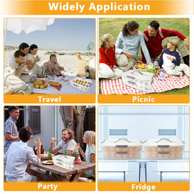 Zxbaers BPA-free microwave-safe container and lid for versatile storage.