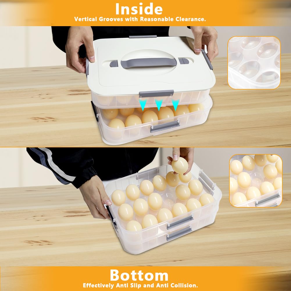 Zxbaers stackable egg holder keeps fridge organized and saves space.
