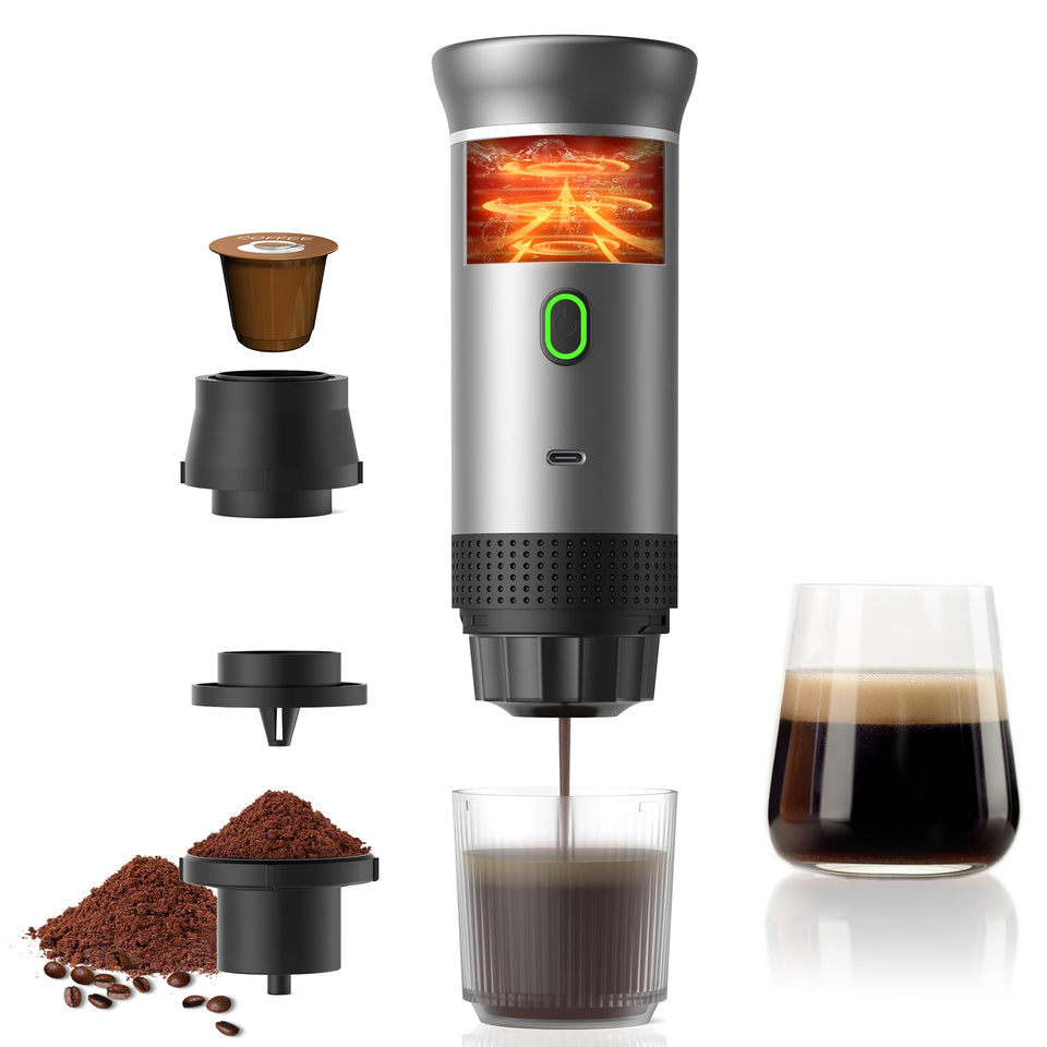 zxfcfo portable espresso machine with compact design for on-the-go coffee