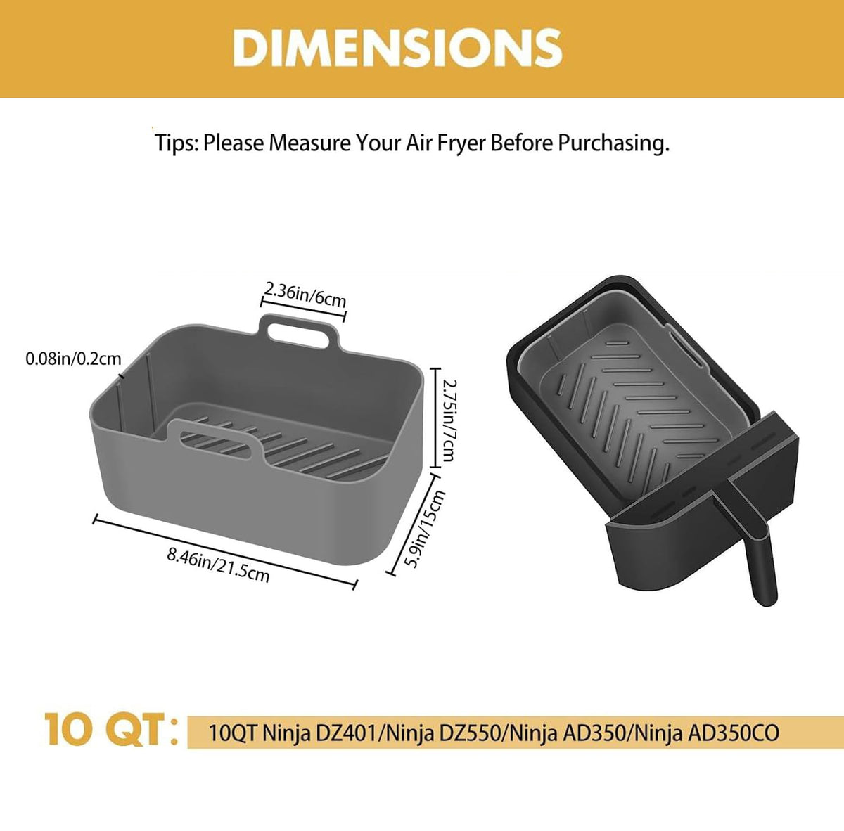 ZXZMZT liner holds up to 6 lbs of whole chicken in the basket.
