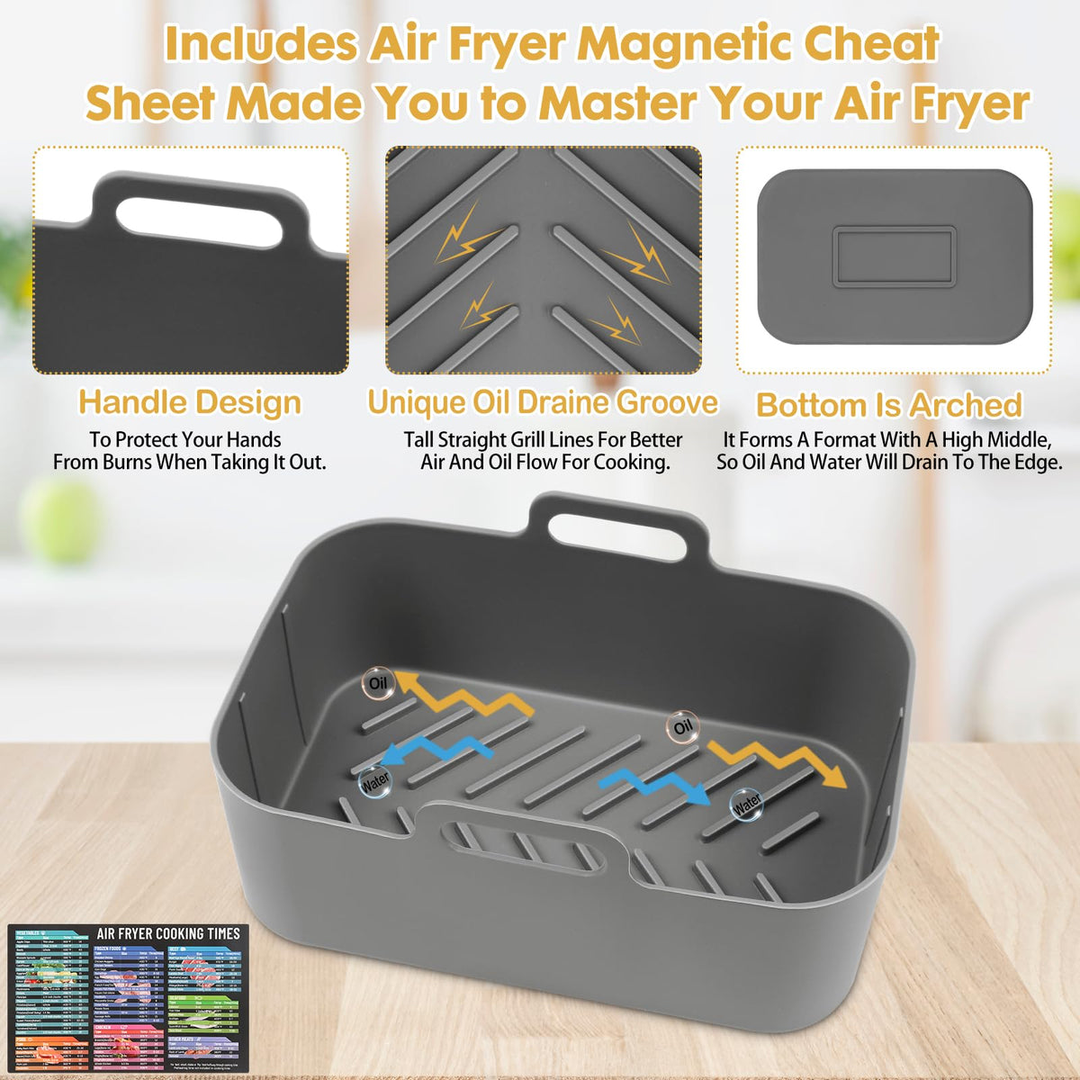 ZXZMZT eco-friendly reusable liners minimize waste and mess in the kitchen.