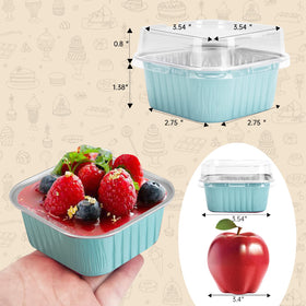 Zycozzn clear lids protect delicate treats while cooling before serving.