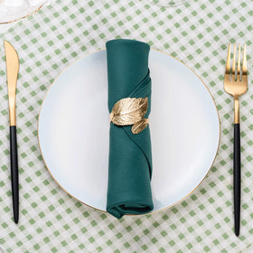 ZYDSUBGS Gold Leaf Napkin Rings table decor for festive gatherings.