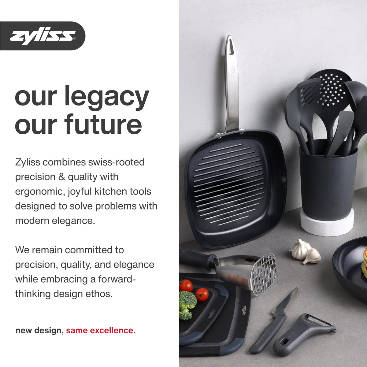 Zyliss Classic Rotary Cheese Grater shreds chocolate and nuts for toppings and desserts.