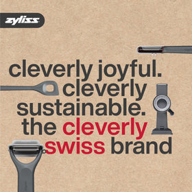 Zyliss Classic Rotary Cheese Grater white design complements modern kitchen decor.