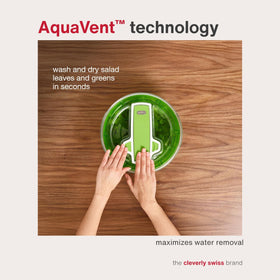 Zyliss AquaVent system helps moisture release for crisp, ready-to-use veggies.