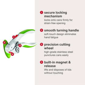 Zyliss Lock N' Lift ergonomic grip reduces hand strain during use.