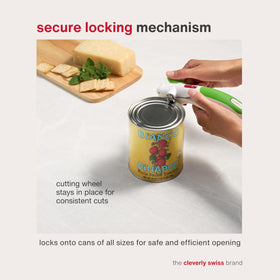Zyliss Lock N' Lift heavy-duty stainless wheels provide durable puncturing.