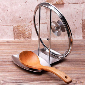 ZYLONE lid-shelf-stand keeps lids organized and accessible during cooking.