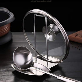 ZYLONE spoon-rest-stand provides a tidy resting place for spoons while cooking.