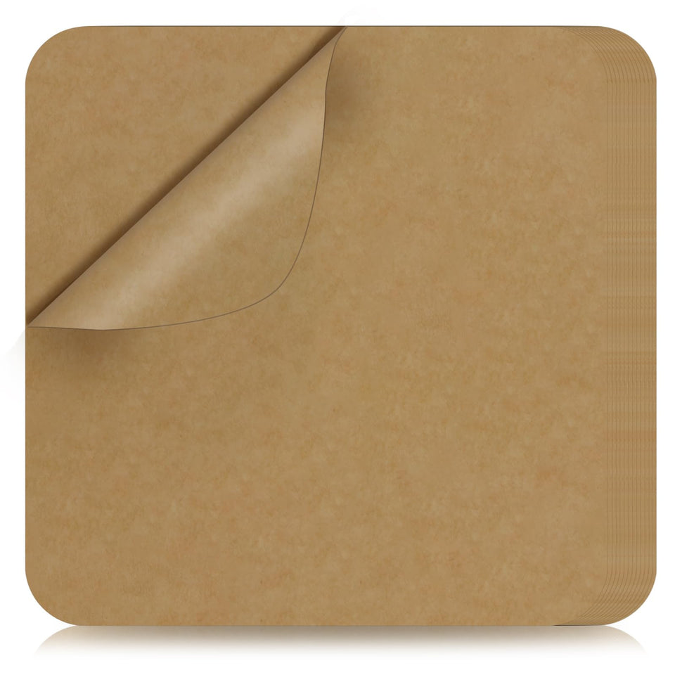 ZYP 12-inch parchment squares for air fryers, enabling easy cleanup.