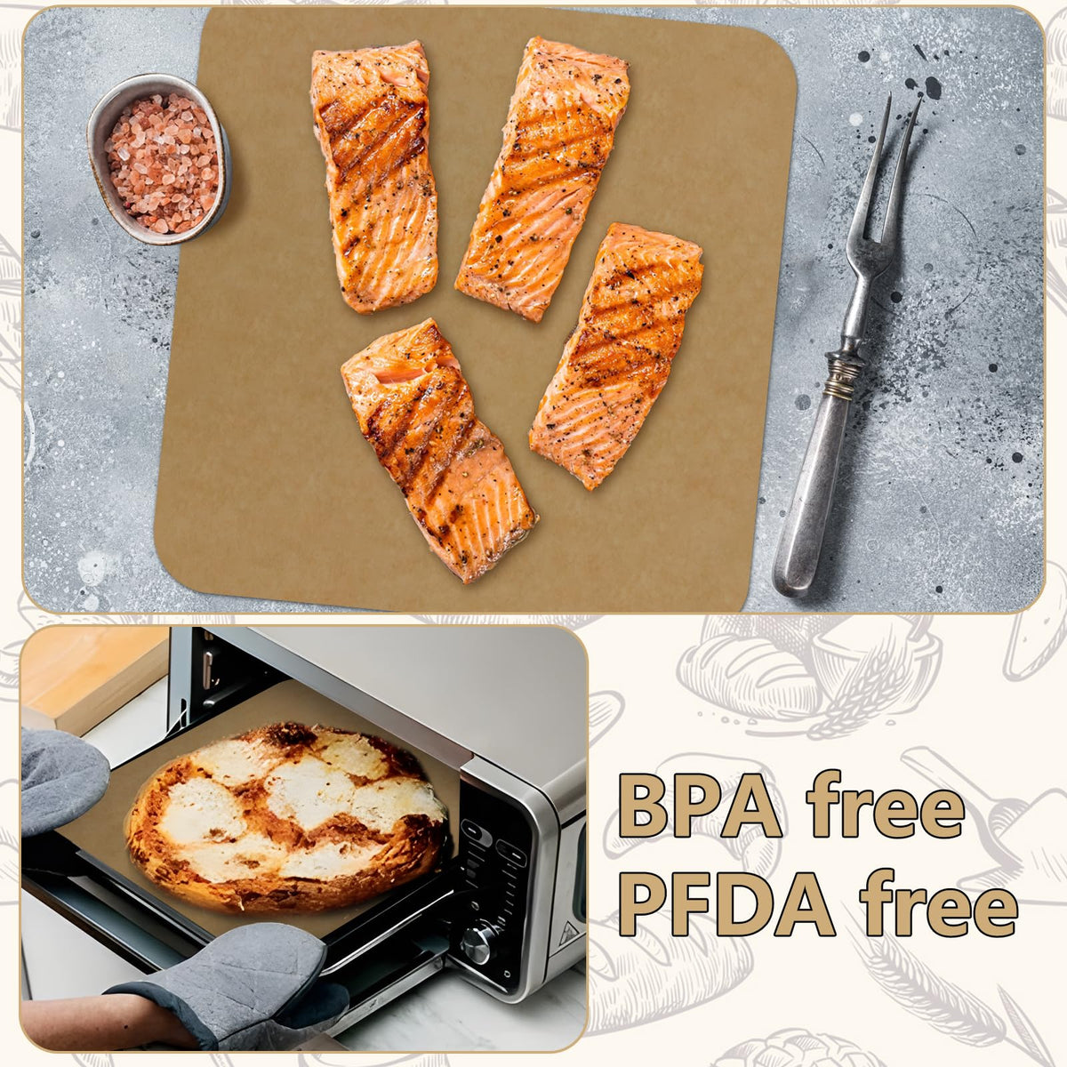 ZYP easy-clean air fryer liner for efficient post-cook cleanup.