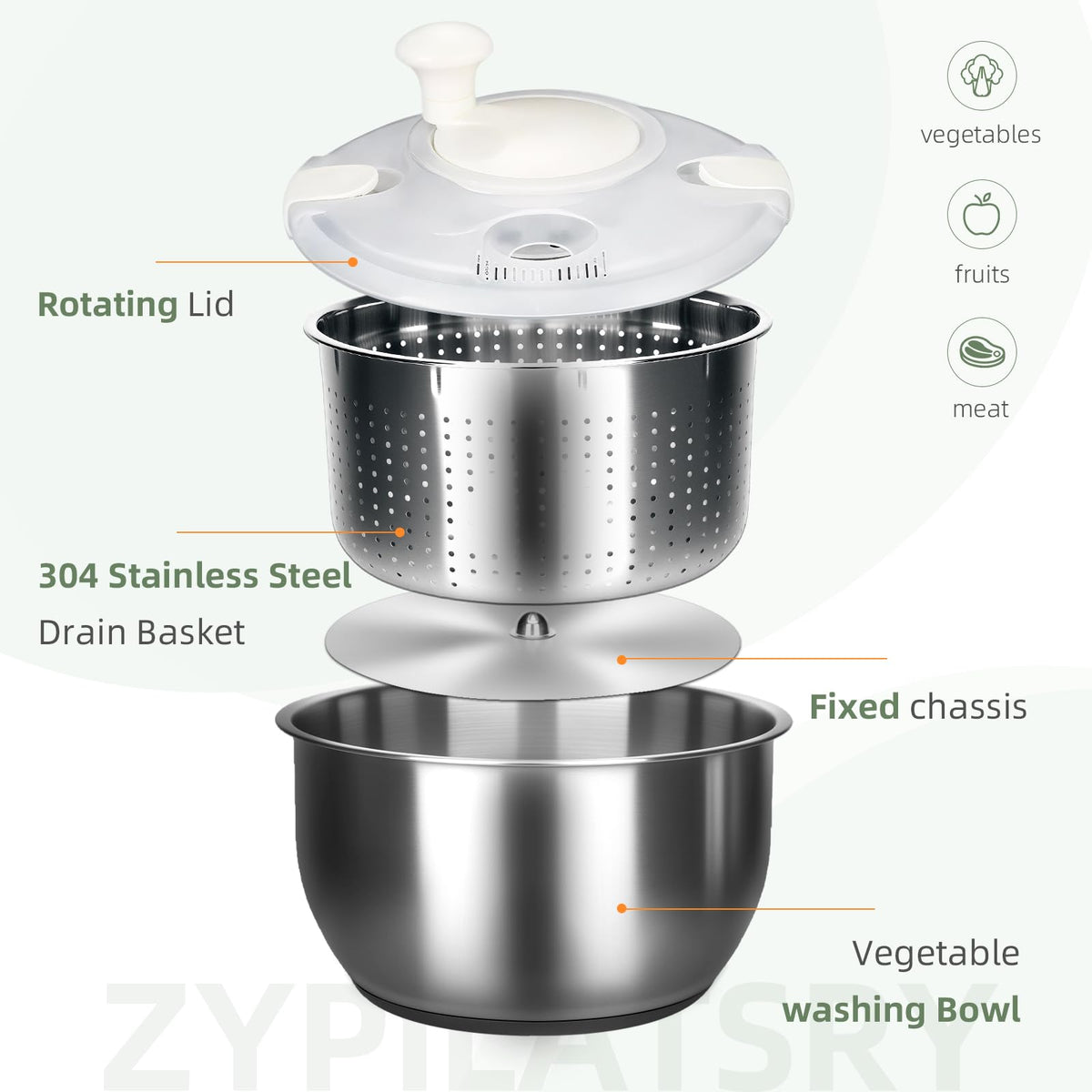 Zypilatsry stainless steel base emphasizing durability and support.