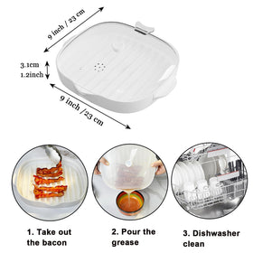 ZYXGOGOGO Bacon Tray raised ridges for fat drainage and crisp bacon