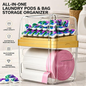ZZWILLB middle laundry pod bin conceals capsules neatly.