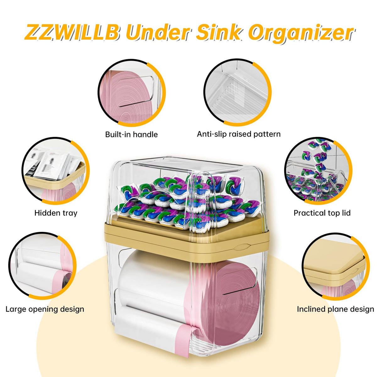 ZZWILLB moisture-resistant base endures damp under-sink areas.