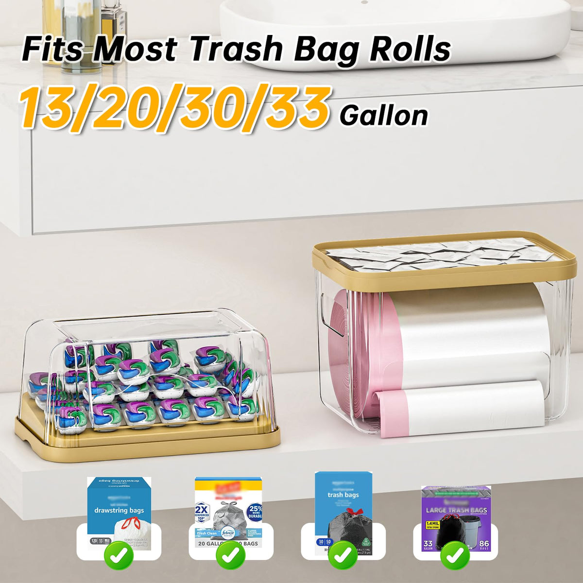 ZZWILLB stackable under-sink design saves vertical space.