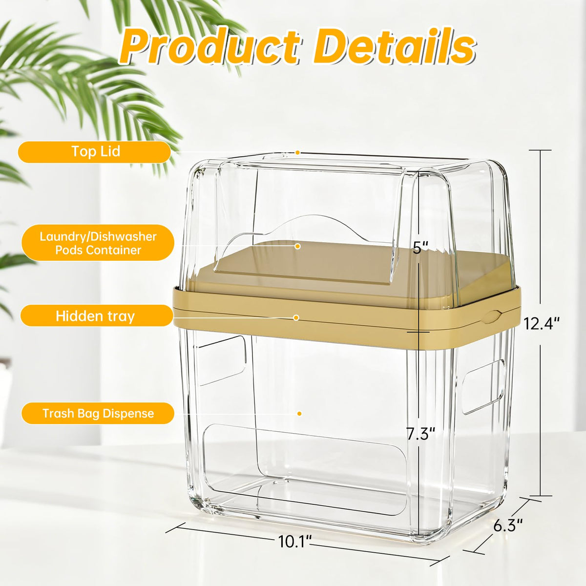 ZZWILLB top pod compartment for easy access to dishwasher pods.