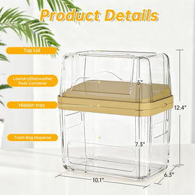 ZZWILLB top pod compartment for easy access to dishwasher pods.
