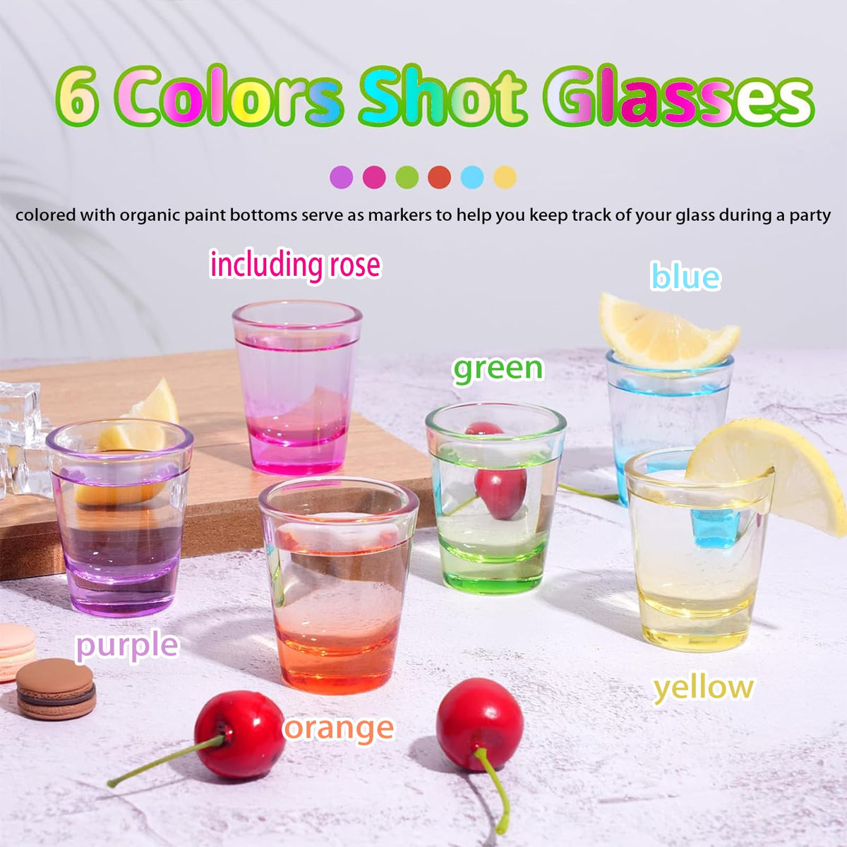 ZZYFGH rose color-gradient shot glass ideal for whiskey tastings