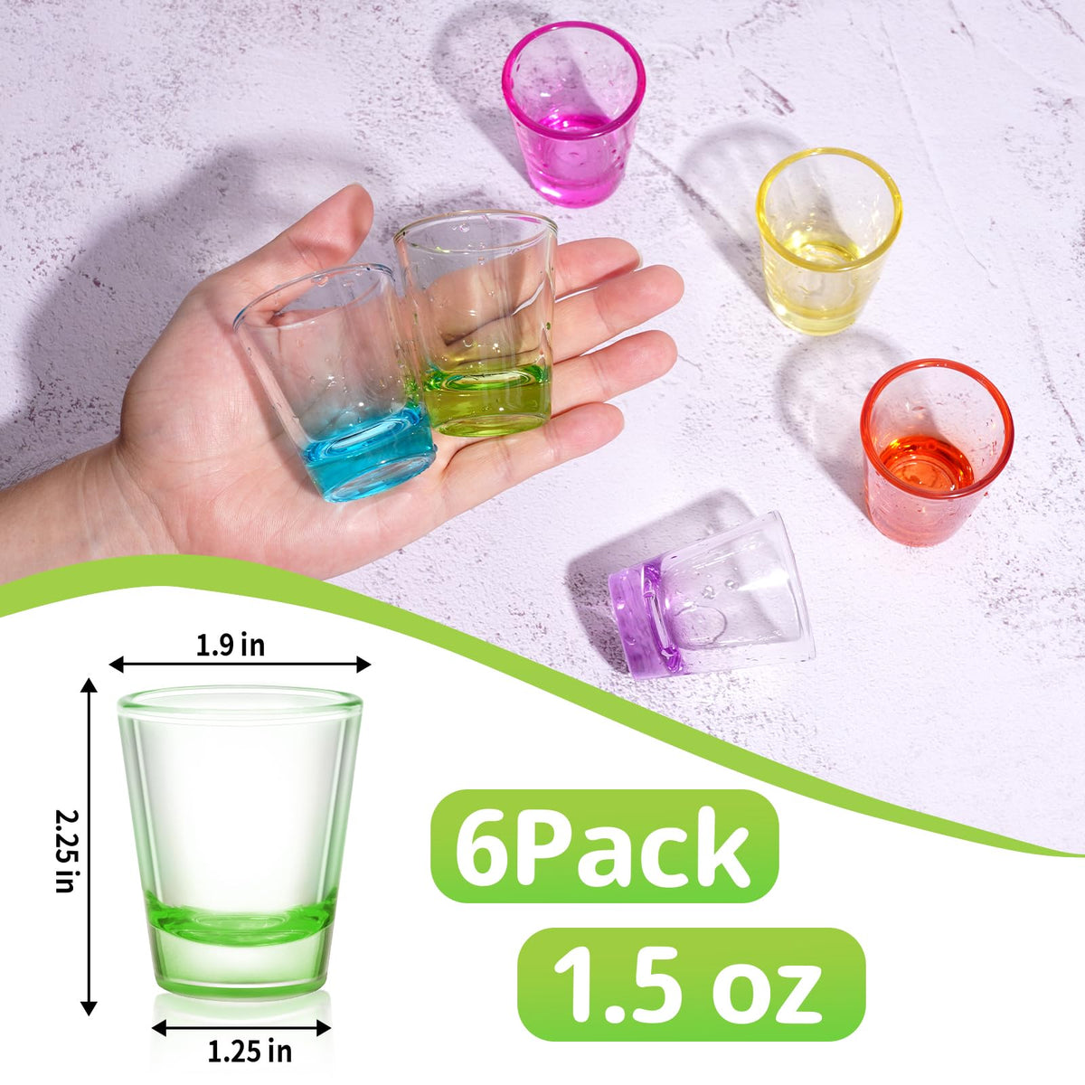 ZZYFGH shot glasses with heavy base for stable pours at home bars